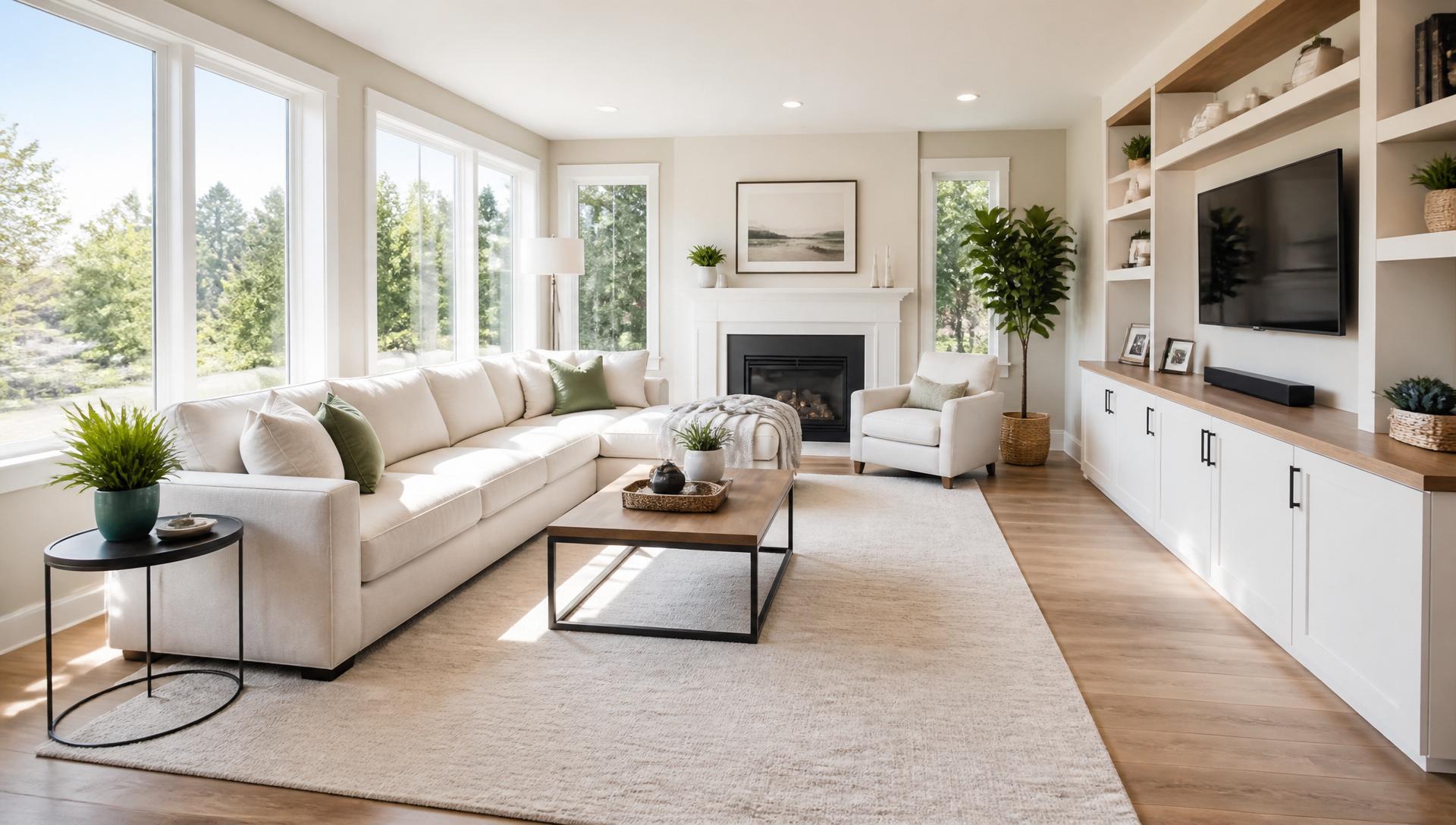 Bright, clean living room